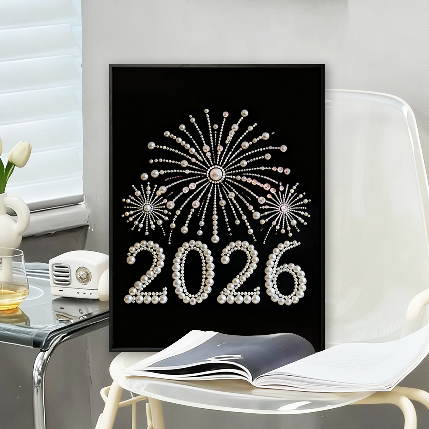 2026新年烟花diy数字油画装饰画