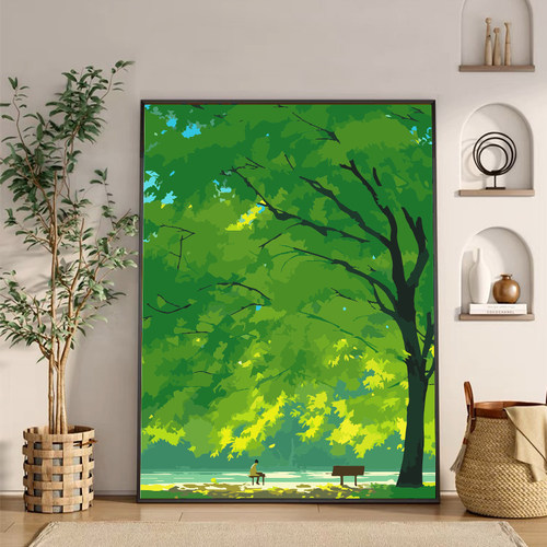 森系风景diy数字油画手工装饰画