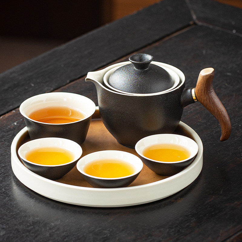 户外懒人功夫茶具小套装旋转泡茶神器陶瓷茶盘家用冲茶旅行逍遥壶,餐饮具,旅行茶具,淘宝优惠券,粉丝福利购,淘宝优惠卷