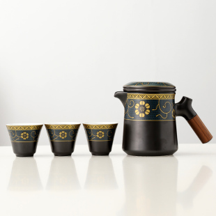 便携式 备一壶三杯随身茶壶定制 旅行茶具快客杯套装 户外车载露营装