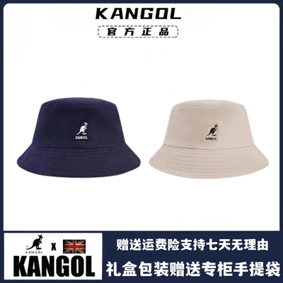 出游KANGOL男女同款帆布渔夫帽