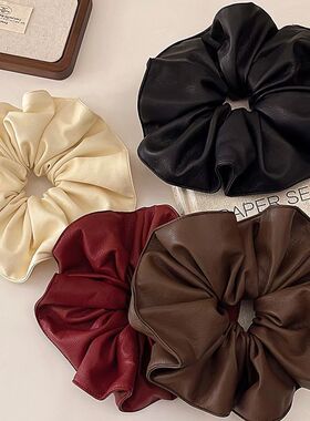 好气质~韩系高级感皮质大肠发圈头绳女2024新款扎头发绳皮筋发饰