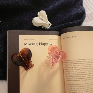 梦幻渐变爱心抓夹甜美百搭发抓盘发夹子日韩少女发饰 欧阳娜娜同款