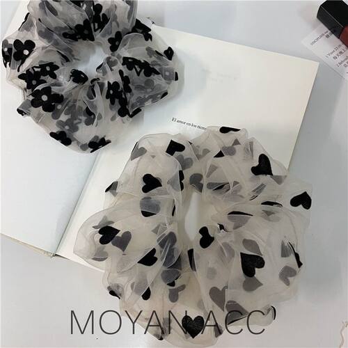 花朵爱心网纱发圈发圈发绳简约