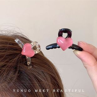 韓版 可愛前額劉海抓夾網紅發卡夾子頭飾 甜美愛心發夾小號女生夏季