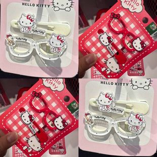 凯蒂猫三丽鸥鸭夹趣味发饰头饰发夹后脑勺HelloKitty甜妹一对系列