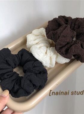 超大泡泡大肠圈~秋冬气质法式发圈女2024年新款潮发绳ins韩国发饰