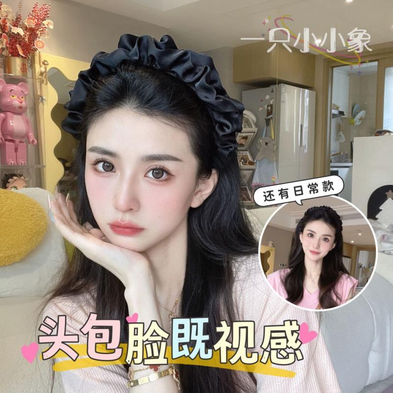 宽边头箍褶皱头箍复古