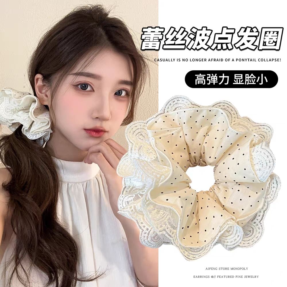 超大韩系波点大肠发圈