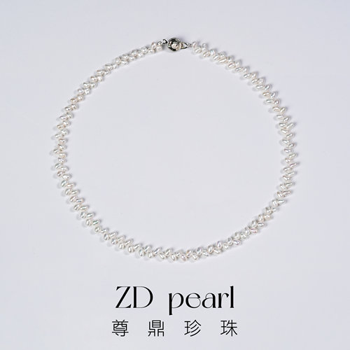 尊鼎珍珠【Nami】-淡水珍珠麦穗项链3-4mm