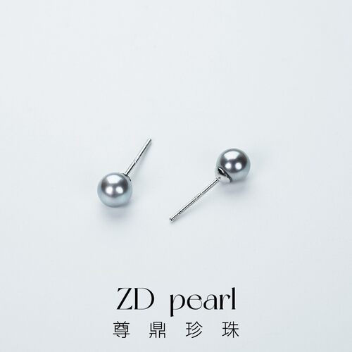 【菲菲专属】尊鼎珍珠-S925银海水珍珠真多麻色系耳钉5-6mm
