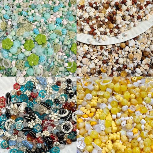 Акриловый смешанный браслет ручной работы, ожерелье, цепочка, мобильный телефон, набор материалов с бусинами, бусины, аксессуар для сумки, «сделай сам»