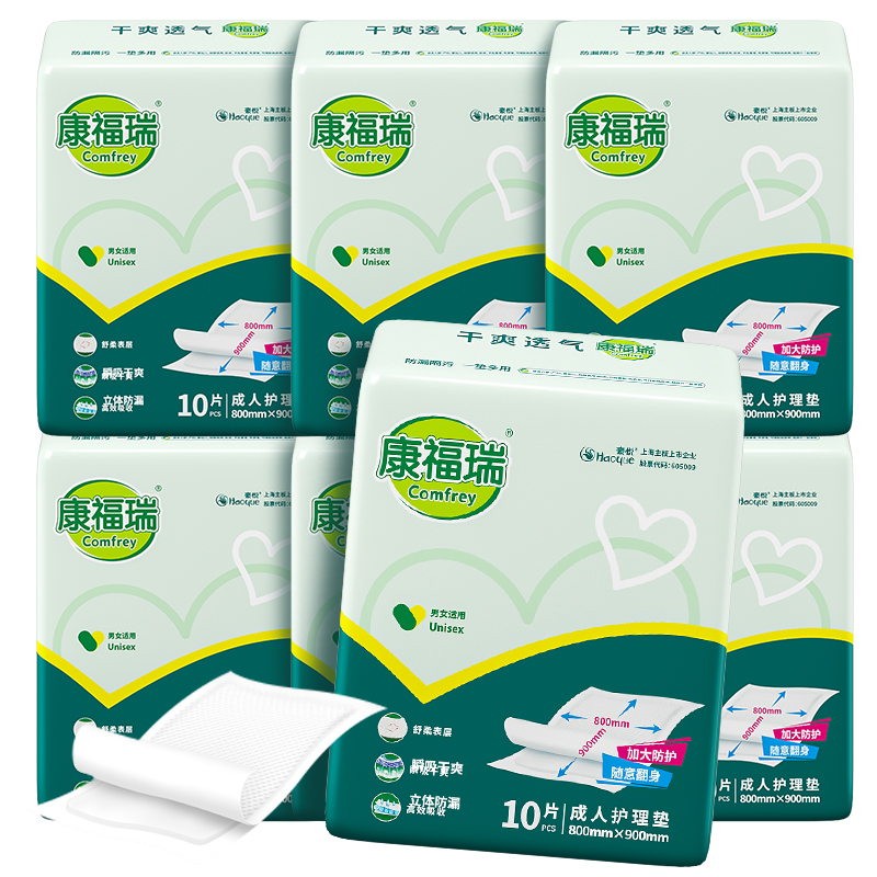 康福瑞成人护理垫老人尿垫80×90一次性隔尿垫尿不湿整件60片