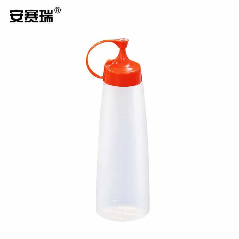安赛瑞塑料挤压瓶存储瓶塑料软挤压瓶(5个装)尖嘴细口调料存储瓶