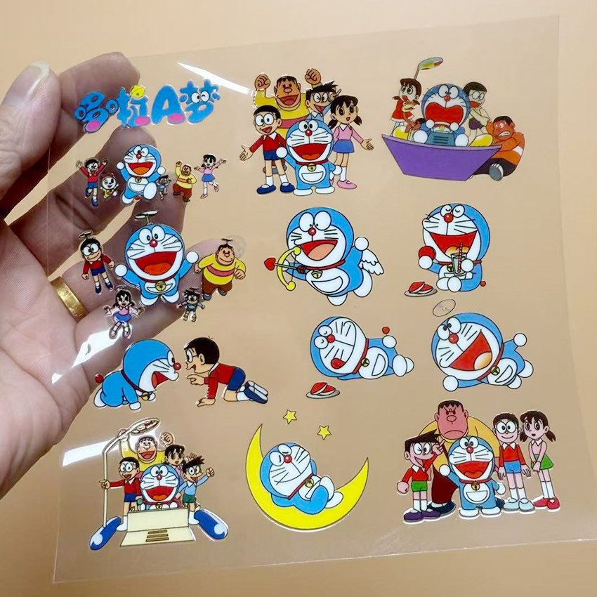 哆啦A梦卡通3D立体防水转印贴