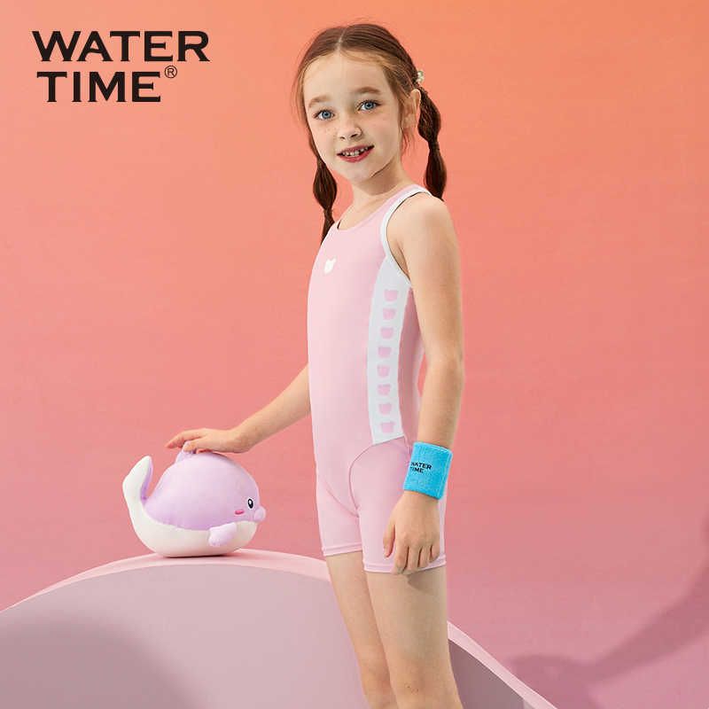 WaterTime儿童泳衣女孩冬季连体速干专业游泳衣女童2025防晒泳装图片