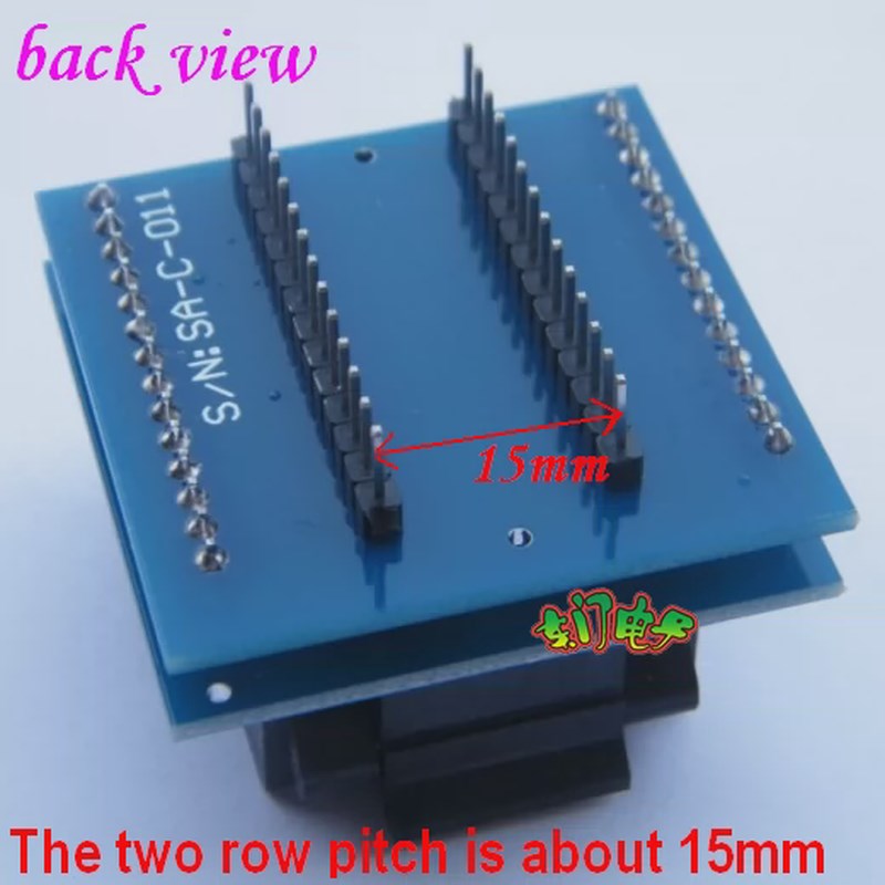 LQFP32 TQFP32转DIP28 AVR烧录座 SA663 DIP32 0.8间距适配测试座