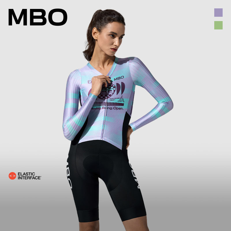 MBO Frontier女子春夏潮流气动竞技长袖连体骑行服 TC310 双箭头