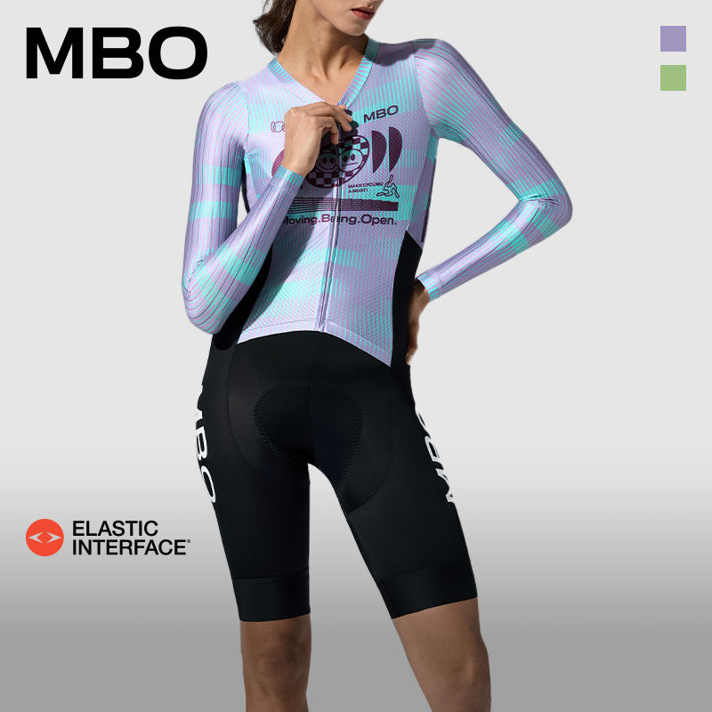 MBO Frontier女子春夏潮流气动竞技长袖连体骑行服 TC310 双箭头