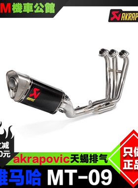 akrapovic天蝎排气 适用于雅马哈新款MT09改装碳纤维天蝎排气系统