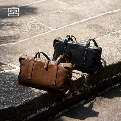 宫选2025新款头层牛皮法棍包女质感小众设计单肩包大容量腋下包