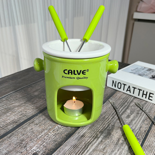 陶瓷巧克力碗冰淇淋火锅杯奶酪加热炉迷你融化炉朱古力奶酪芝士炉