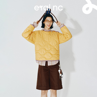 小个子宽松设计撞色包边百搭外套 上衣女秋冬2024新款 eral nc短款