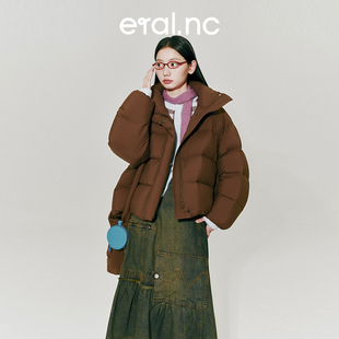 秋冬独特加厚鸭绒时尚 羽绒服女设计感新款 外套 eralnc短款 漫游001