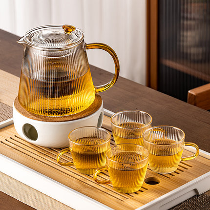 玻璃茶具套装中式家用待客厅泡茶壶办公室高档喝功夫茶盘台一整套