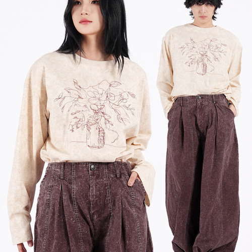 慵懒复古打底衫百搭秋冬长袖T恤