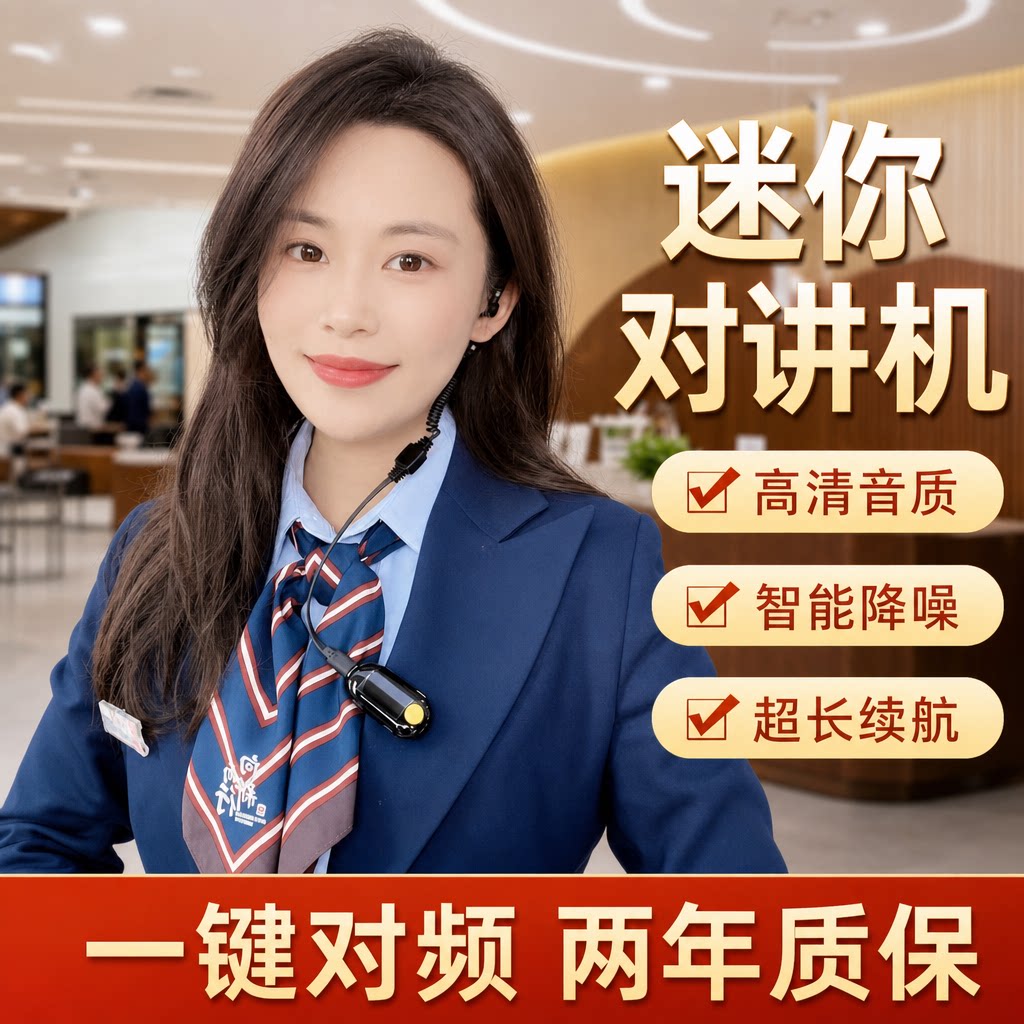 耳挂式对讲机小机小型迷你蓝牙无线酒店餐厅饭店用室内对机讲耳机
