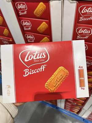 上海开市客代购 LOTUS BISCOFF BISCUIT和情缤咖焦糖饼干250g*4