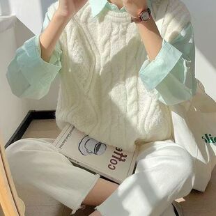 薄荷曼波浅春系绿色衬衫女2025年新款宽松慵懒风爱心刺绣温柔上衣