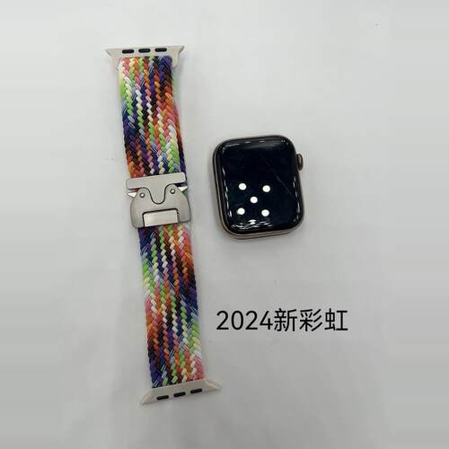 适用Apple尼龙新扣编织表带新款