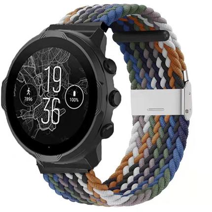 适用松拓hr baro/7/9/D5i 24mm编织弹力尼龙表带spartan sport wrist hr baro高驰nomad腕带TRAVERSE远征替换