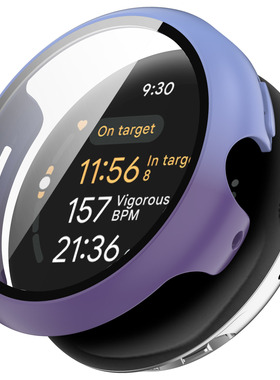 适用Google Pixel Watch3保护壳谷歌手表3表壳谷歌PC+钢化玻璃watch3保护壳新款时尚潮流个性男女新款壳套