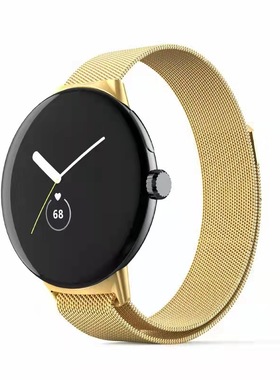 适用谷歌pixel watch 2 米兰表带谷歌不锈钢米兰尼斯回环磁吸金属pixel watch米lan兰尼ni斯腕带