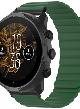 适用松拓hr baro/7/9/D5i 24mm 时尚高驰nomad潮流硅胶磁吸表带松拓核心core硅胶腕带松拓7/9替换带