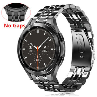 适用于三星 Galaxy Watch6代classic新款弧形5代七珠4代表带金属不锈钢表带40/44/45/47/43mm钢带替换带