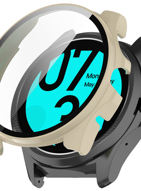 适用Ticwatch Pro5手表保护壳 pro5半包镂空壳膜一体表壳新款时尚潮流替换壳套