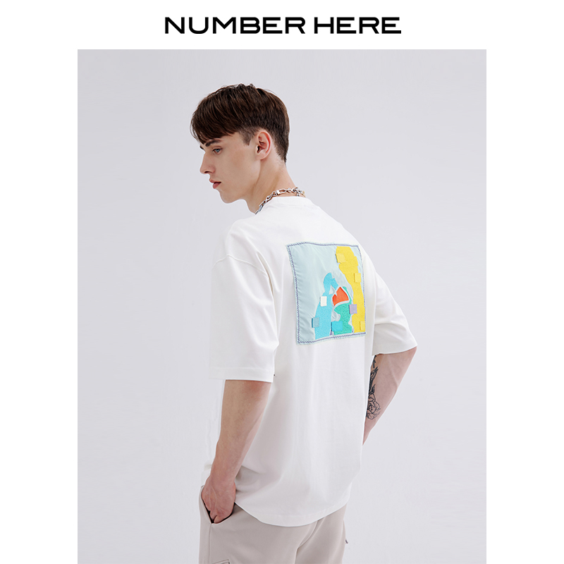 组合人像织唛短袖NUMBERHERE