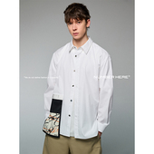 衬衫 NUMBER HERE日本进口面料侧缝异料拼接撞色质感休闲宽松长袖