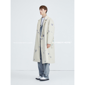 NUMBER NH13F560 风衣外套大衣潮牌男女款 HERE秋冬季 原创印花长款