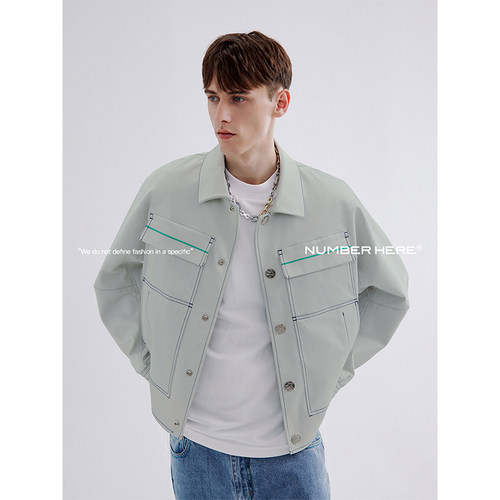 NUMBERHERE刺绣短夹克
