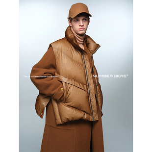 NUMBER HERE【商场同款】日本进口肌理面料90白鸭绒羽绒服马甲