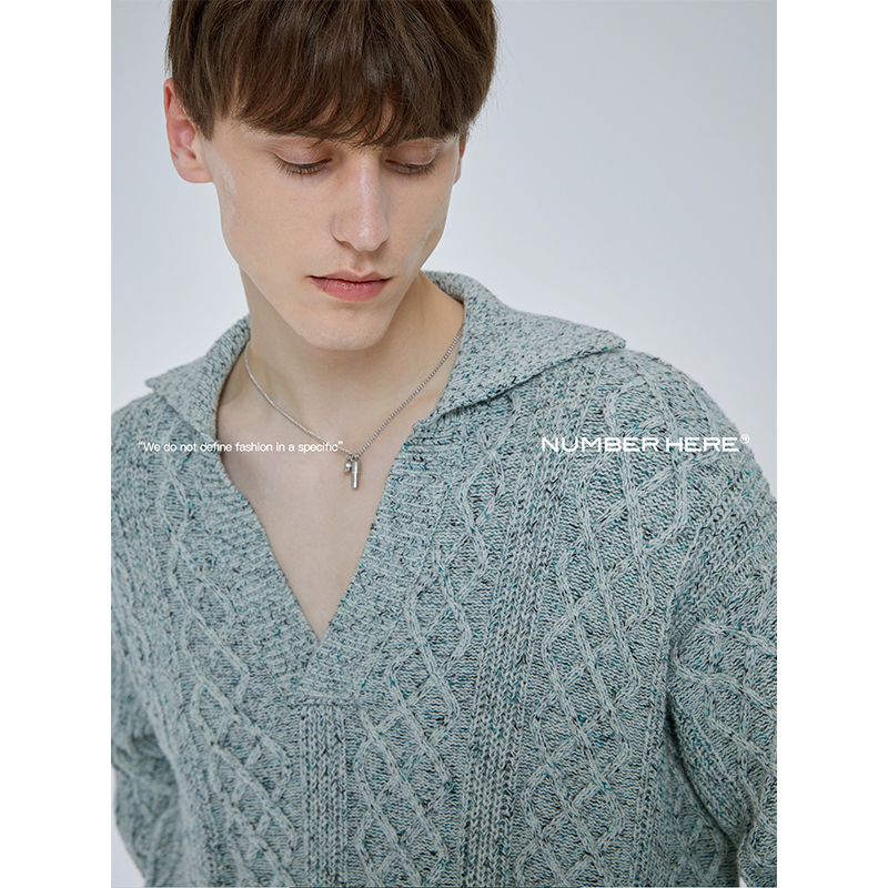 NUMBER HERE【浮冰系列】新款毛衣针织衫外套男女款NH21M030
