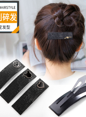 韩国边夹女侧边黑色夹子发夹一字夹简约卡子夏季固定碎发刘海头饰
