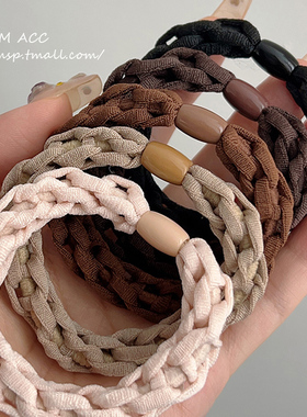 头绳2023新款高端橡皮筋女扎头发简约气质高弹力耐用皮套发圈发绳