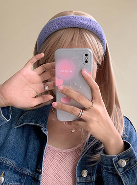 秋冬气质毛绒发箍头饰女外出百搭防滑压发洗脸头箍高颅顶发卡发饰