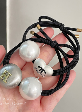 珍珠发绳女优雅高级感耐用扎发橡皮筋2023新款扎头发皮筋发圈头饰